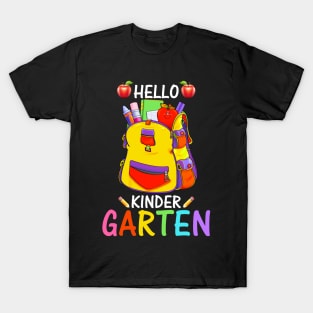 Hello Kindergarten Teacher Student Back To School Present T-Shirt